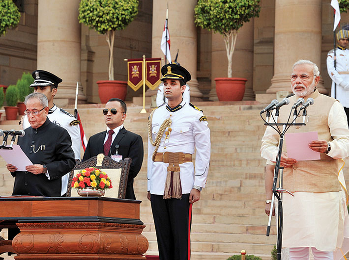 Narendra Modi, was sworn in as India’s 15th prime minister in grand style. 