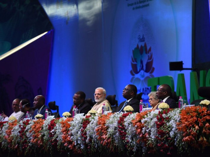 Narendra Modi at the opening ceremony of the 52nd annual meetings of African Development Bank (Photo: Twitter/@MEAIndia)
