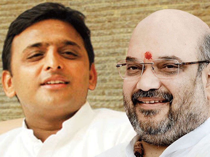 Akhilesh Yadav and Amit Shah: In Uttar Pradesh, it`s a high-stake fight for both.