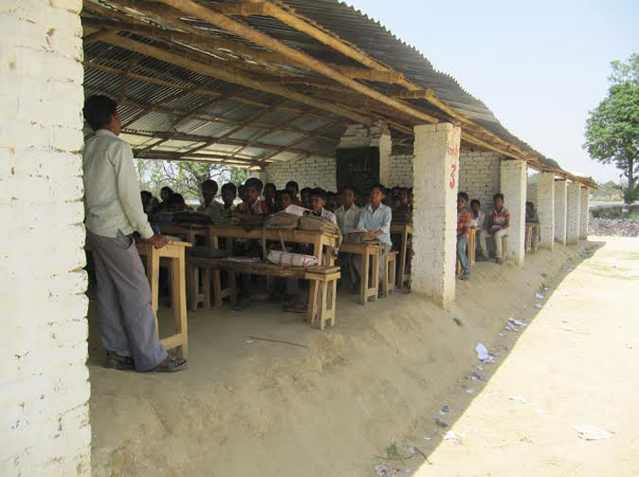 The school in Saalpur village, off Amethi town, is an example of lack of development in the high-profile constituency: It has no roof, no walls and yet sees enthusiasm for education only rise with each year.