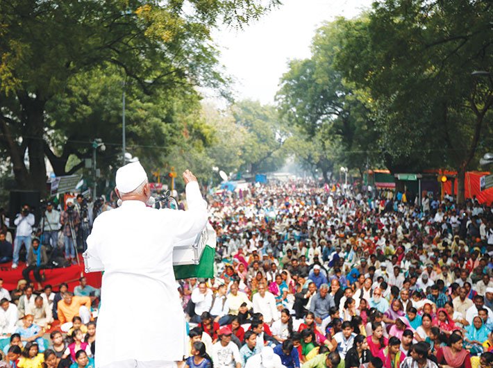 The Anna Hazare-led protest in 2011 brought the issue of corruption to the fore (Photo: Arun Kumar)