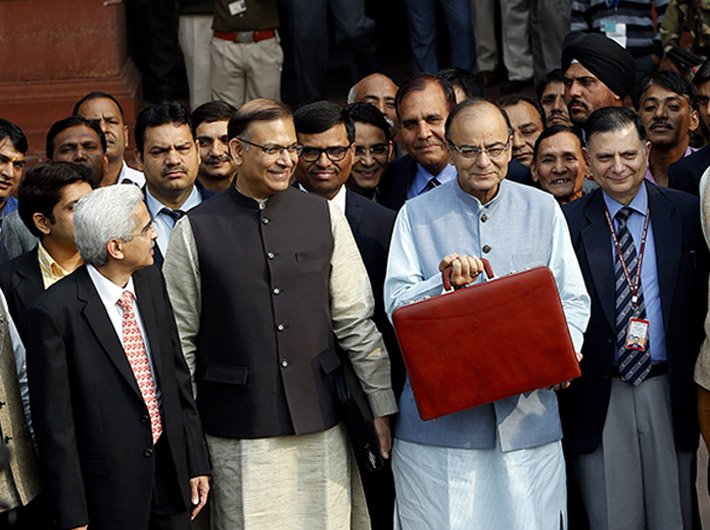 Finance minister Arun Jaitley before presenting his budget on Monday.