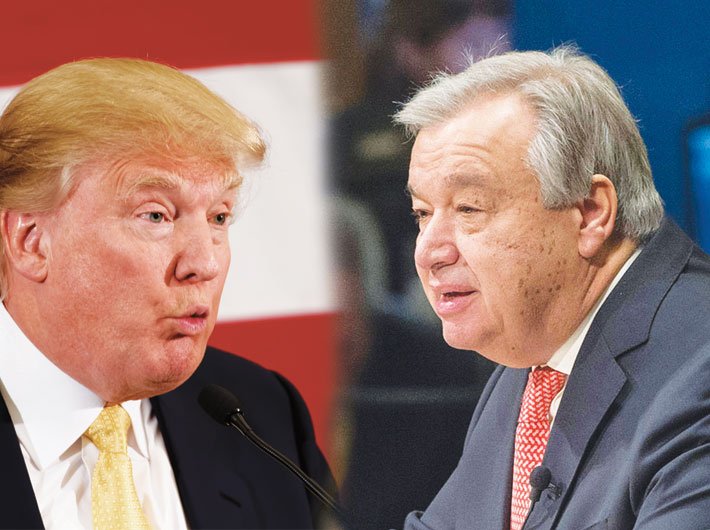 Donald Trump --- António Guterres