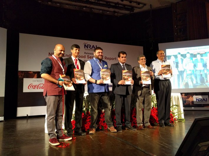Amitabh Kant launches NRAI`s India Food Services Report 2016
