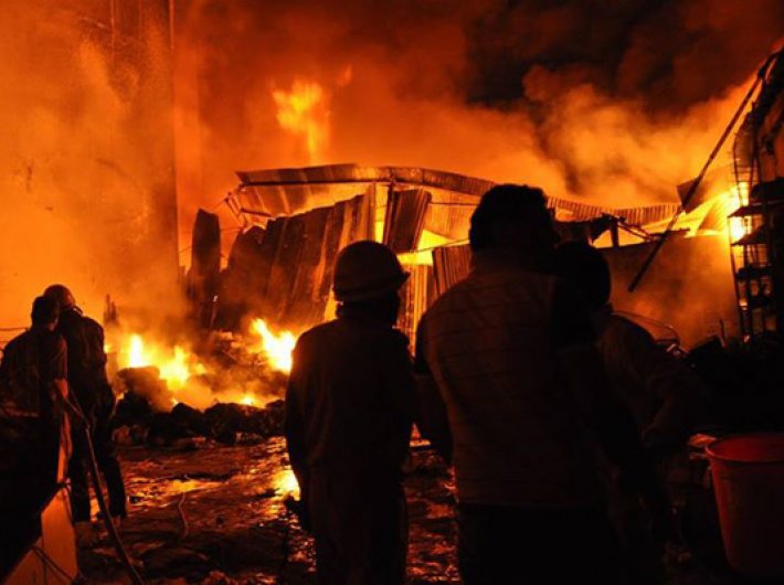 On Diwali night a fire consumed the Goonj storehouse
