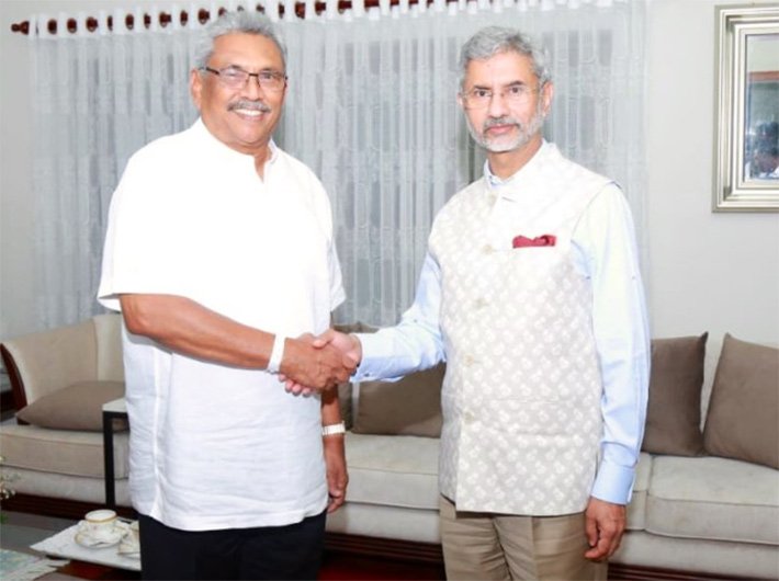 External affairs minister Dr S Jaishankar met Sri Lankan president Gotabaya Rajapaksa on Nov 19 (Photo courtesy: @DrSJaishankar)