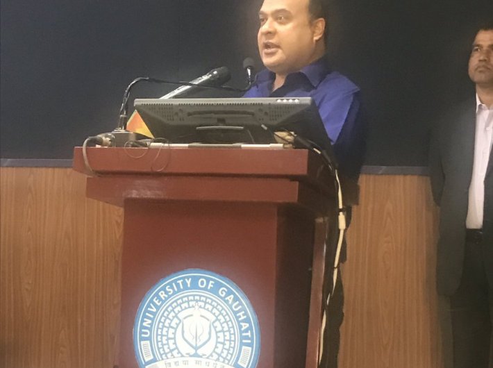  Himanta Biswa Sarma at a discussion in Gauhati University on Assam Budget 2017 