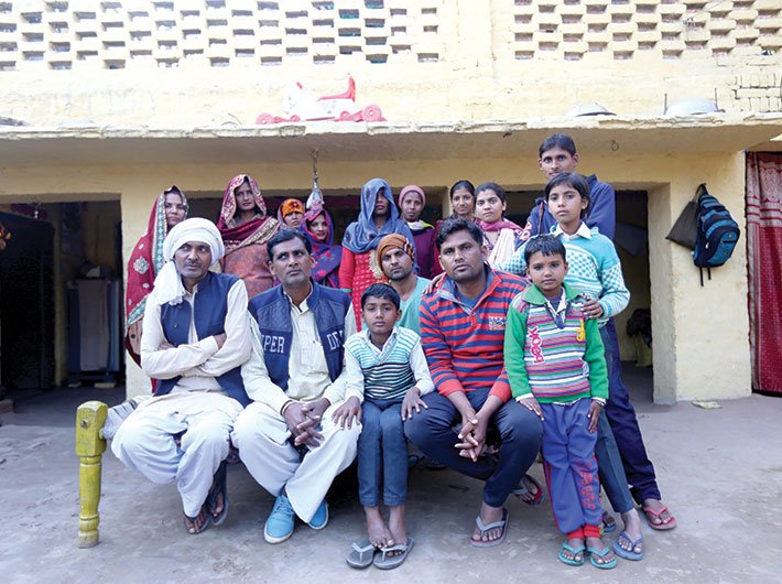 Ramphal Singh (second from the left in front row) with his family members (Photo: Arun Kumar)