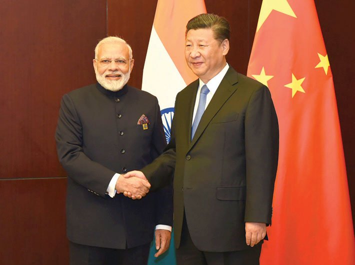 Prime minister Narendra Modi meeting president Xi Jinping on the sidelines of the SCO Summit, in Astana, Kazakhstan on June 9 – days ahead of the trouble in Doklam