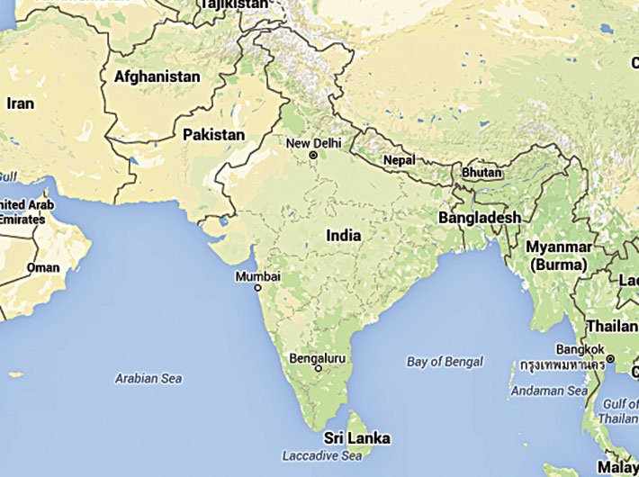 Google map of India