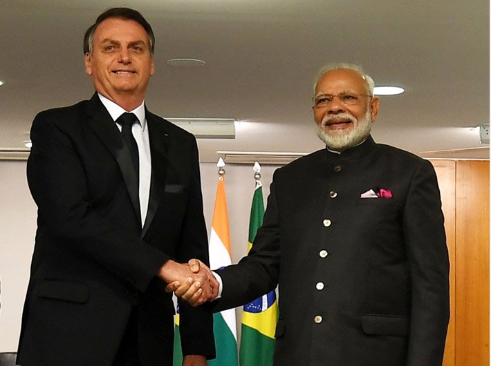 Prime minister Narendra Modi with Brazilian president Jair Bolsonaro (File photo)