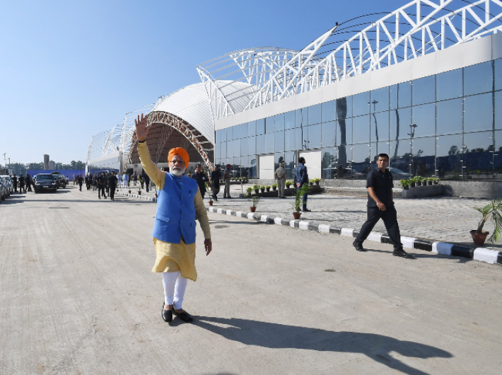 Prime minister Narendra Modi after inaugurating the Kartarpur Sahib corridor (Photo: @narendramodi)