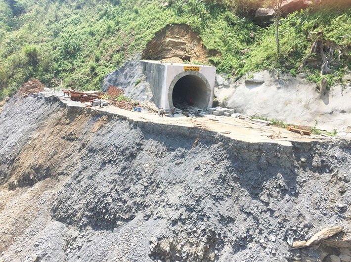 Landslide on Imphal line, April 2016