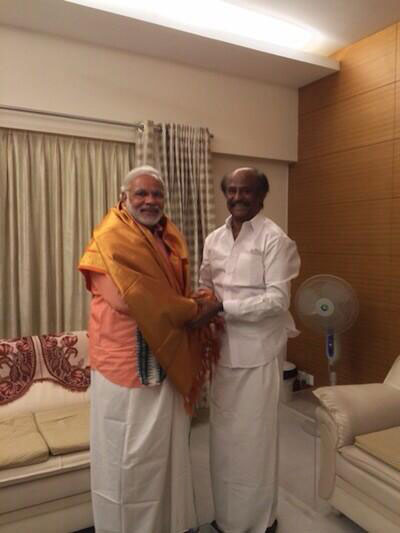 Narendra Modi`s tweet after meeting superstar Rajinikanth at the latter`s Chennai home on April 13