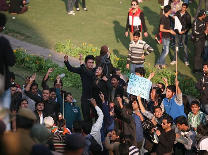 Protests after Delhi gang rape in December 2012