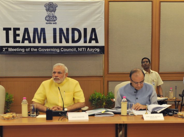 PM Modi chairing the second meeting of the governing council of the Niti Aayog