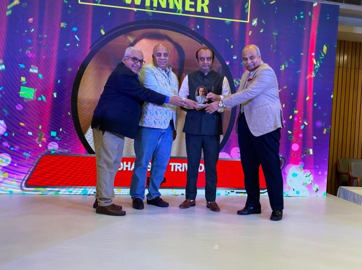 (From left) Sunil Kumar, president, exchange4media; Anurag Batra, chairman and editor-in-chief, BusinessWorld; Sudhanshu Trivedi, BJP spokesperson and MP; and Uday Mahurkar, information commissioner, Central Information Commission.