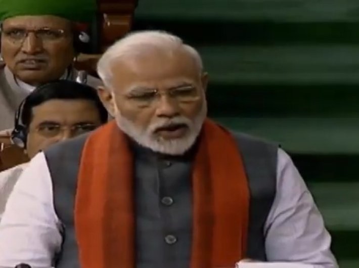 PM Narendra Modi making the announcement in the Lok Sabha on Wednesday.