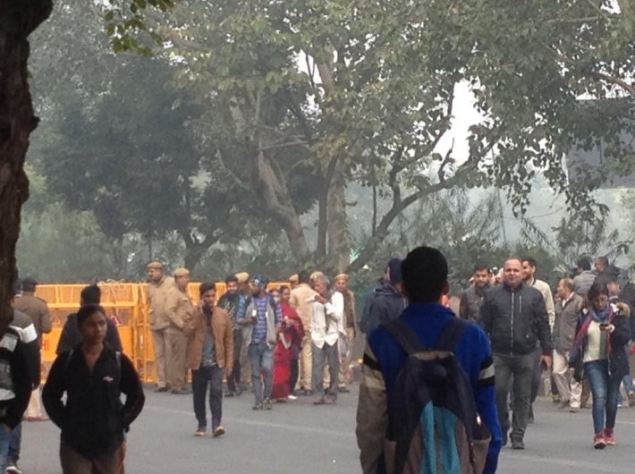 Delhi police clamped down prohibitory orders against protest demonstration on Thursday (GN Photo)