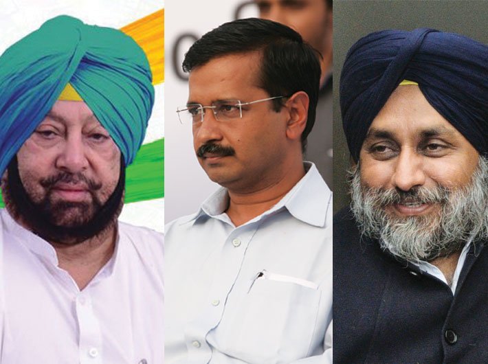 The men who matter: Capt Amarinder Singh of Congress, AAP’s Arvind Kejriwal and SAD’s Sukbhir Singh Badal