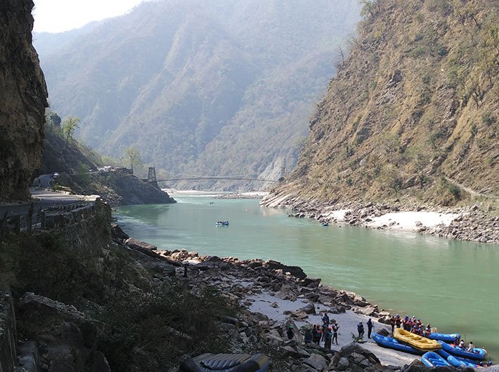 View of river Ganga from Shivpuri, Rishikesh