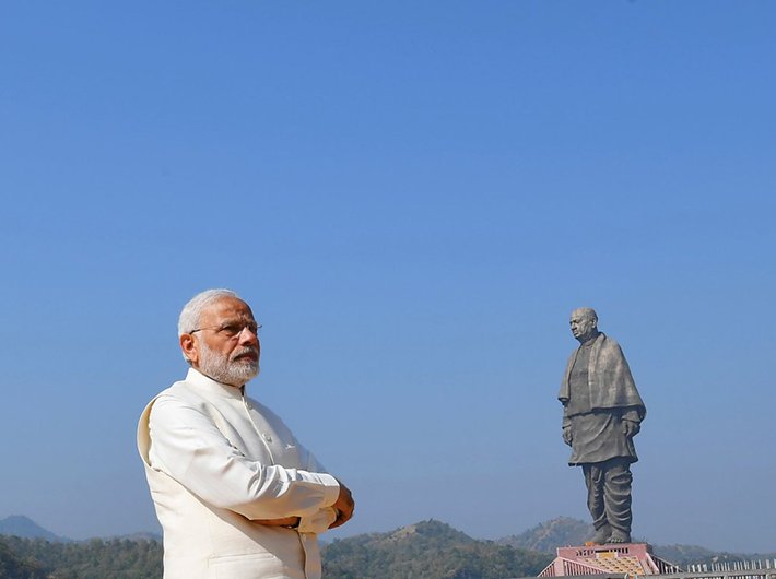 PM Narendra Modi inaugurating Statue of Unity in Kevadia, Gujarat (Photo: Twitter/BJP4India)