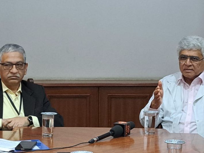 Dr. Sudeep Gupta (left) and Dr. Rajendra A. Badwe briefing the media in Mumbai on Friday (GN Photo) Dr. Sudeep Gupta (left) and Dr. Rajendra A. Badwe briefing the media in Mumbai on Friday (GN Photo)