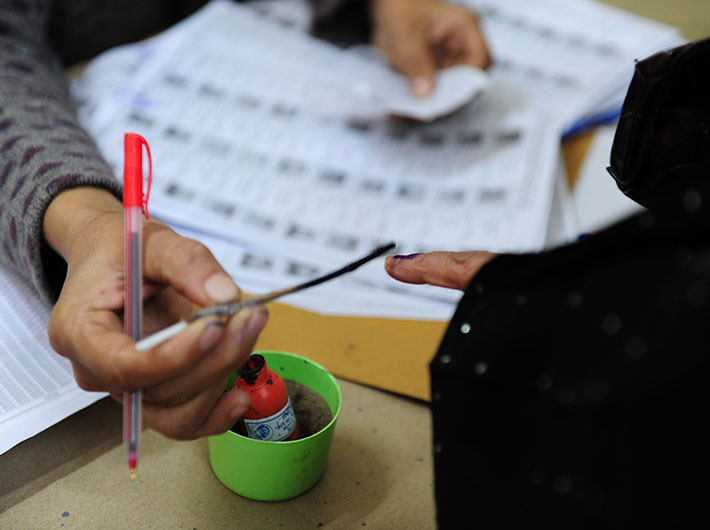 Assembly elections in Delhi, December 2013.