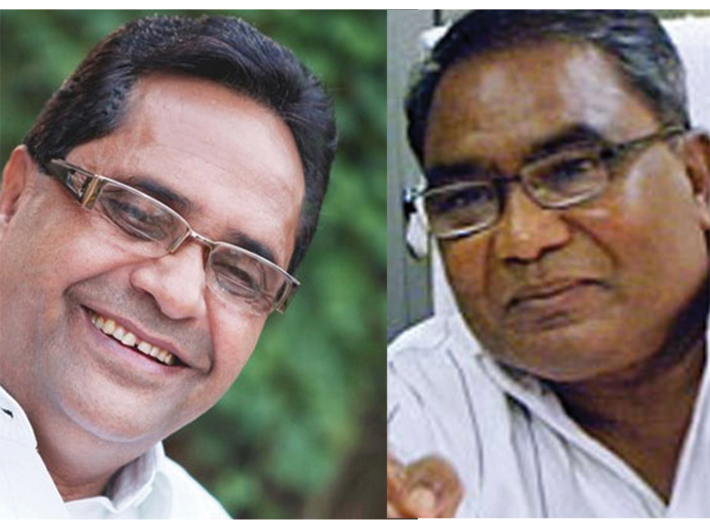 Nand Kumar Patel (left) and Mahendra Karma: the 