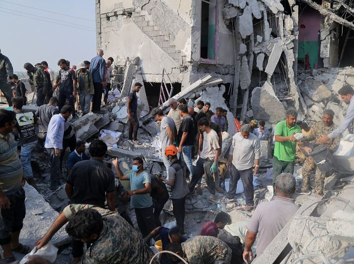 The scene after the attack on the Shajareh Tayyebeh school in Minab, Iran, on February 28. (Photo: Courtesy Mehr News Agency via WikiMedia/Creative Commons)